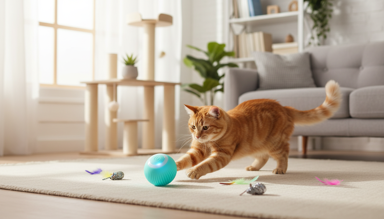 Interactive Electric Cat Ball Guide for Indoor Play