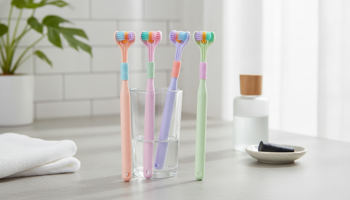 Triple-Sided Soft Toothbrush: Ultra-Fine Gentle Clean