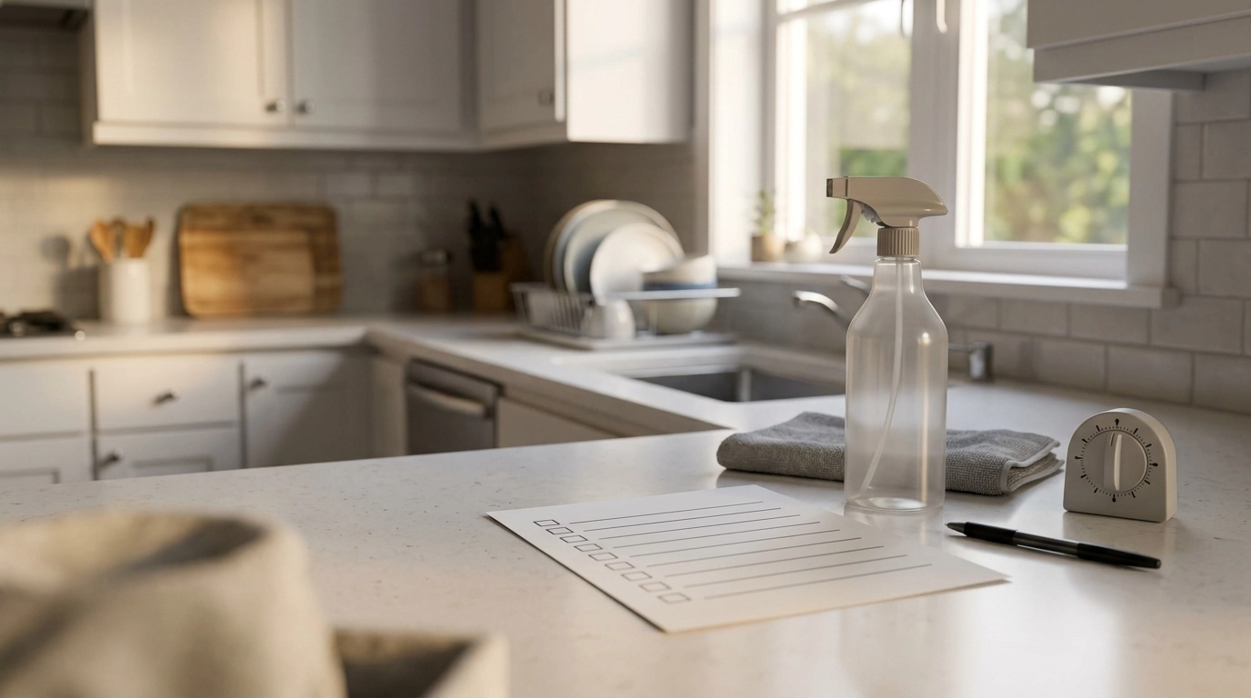 10-Minute Daily Cleaning Reset + Printable Checklist