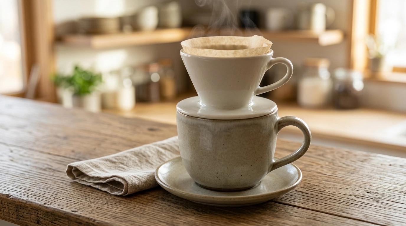 12 oz Japanese-Style Ceramic Mug with Handle for Daily Coffee