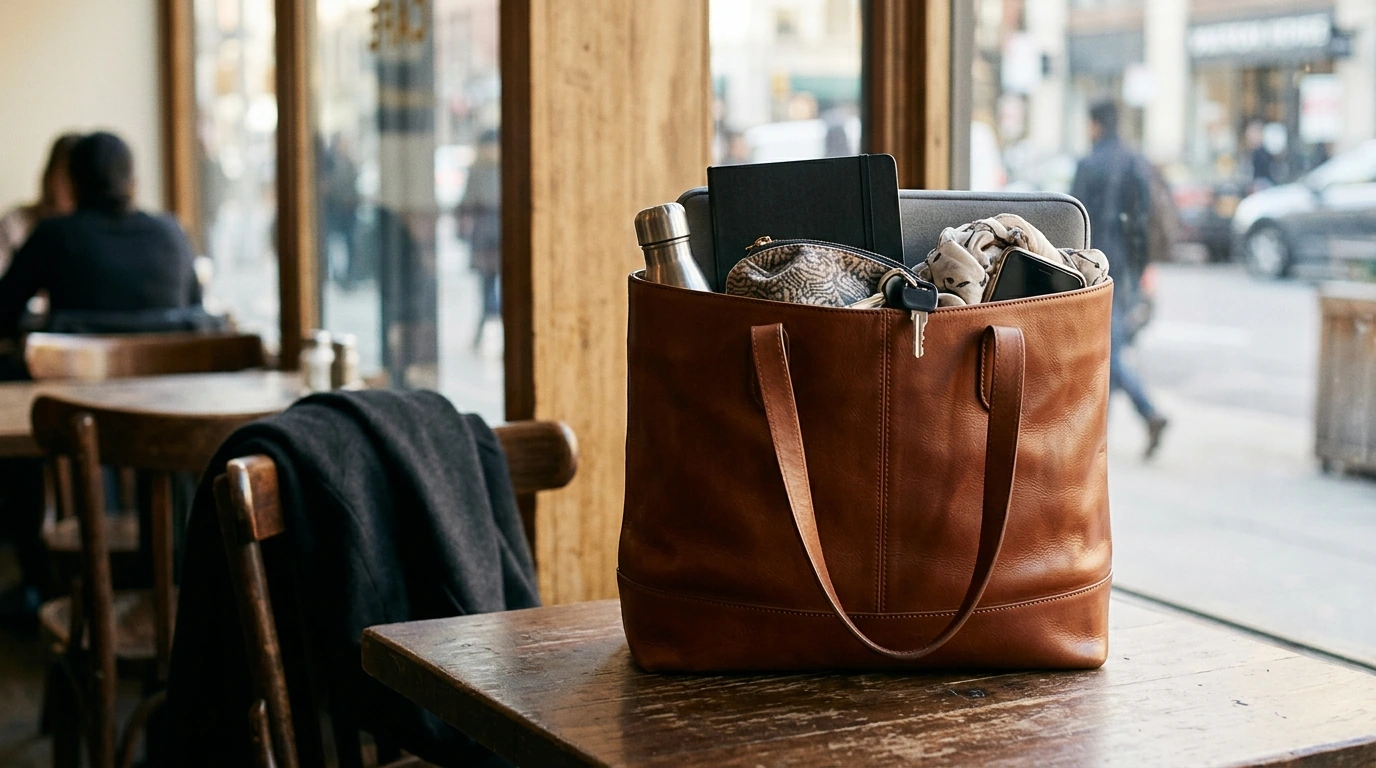 Large Capacity Leather Tote Bag: Built for Busy Days