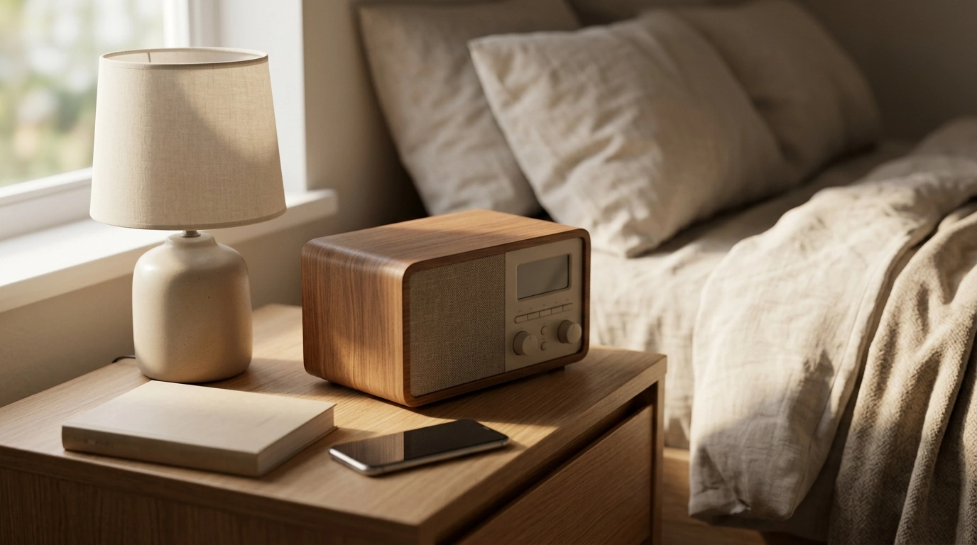Wooden Bluetooth Clock Speaker: FM Radio, HiFi & Bass