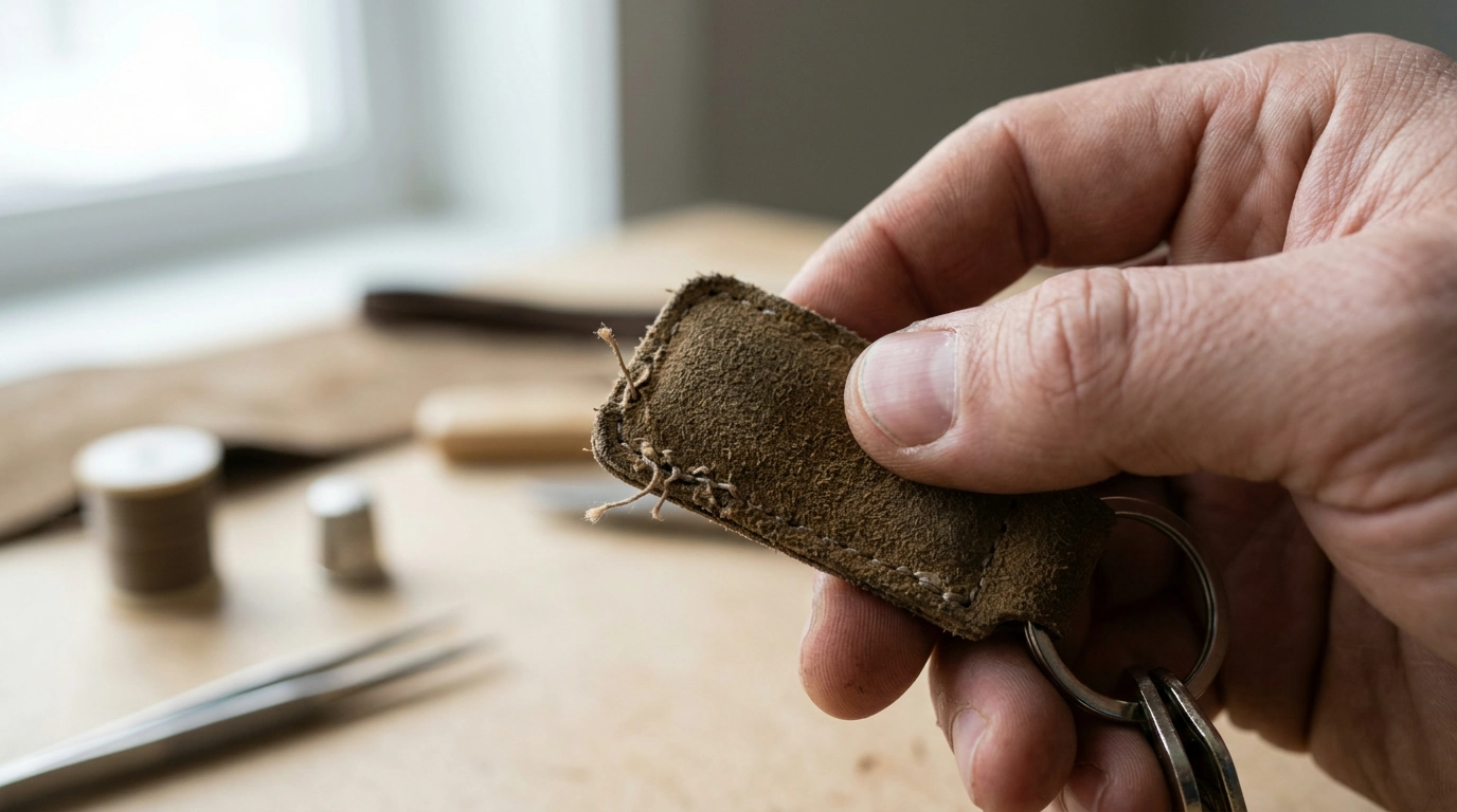 Fix Loose or Fraying Stitching on a Suede Keychain