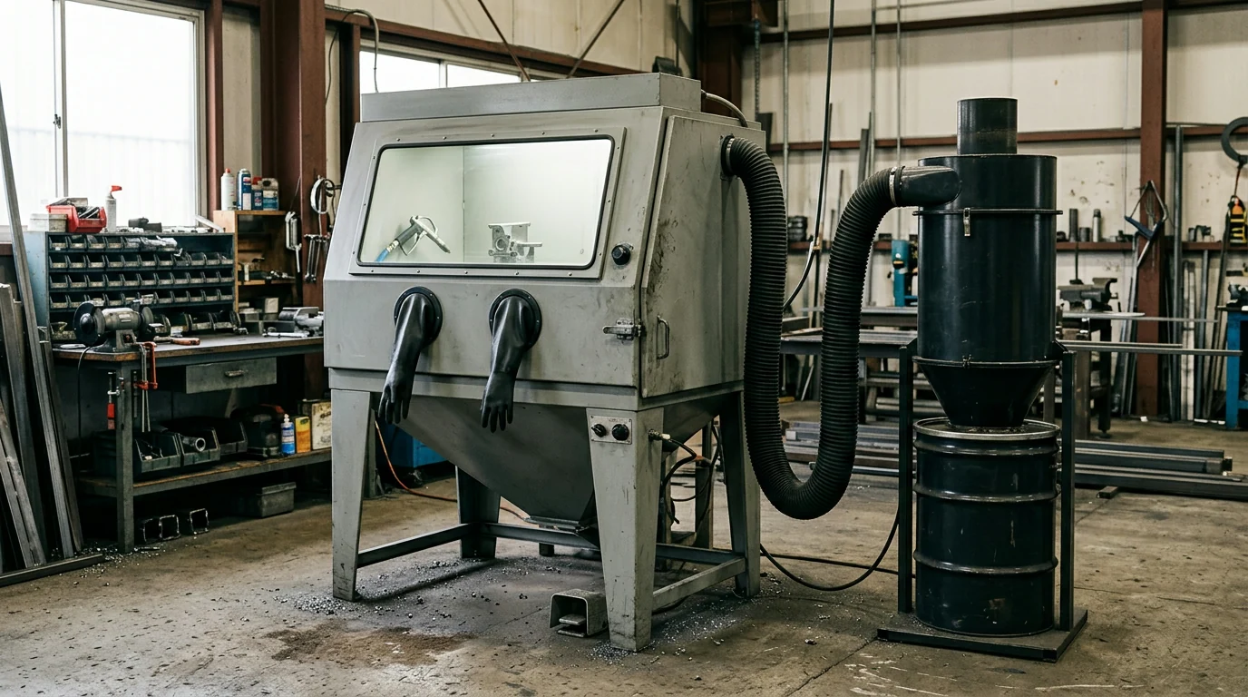 1.6HP Dust Collector for Sandblasting Cabinet Airflow