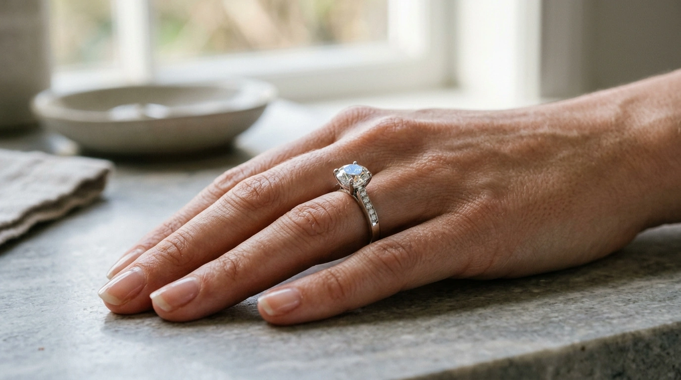 18K White Gold 3ct Moissanite Ring: Fit & Sparkle