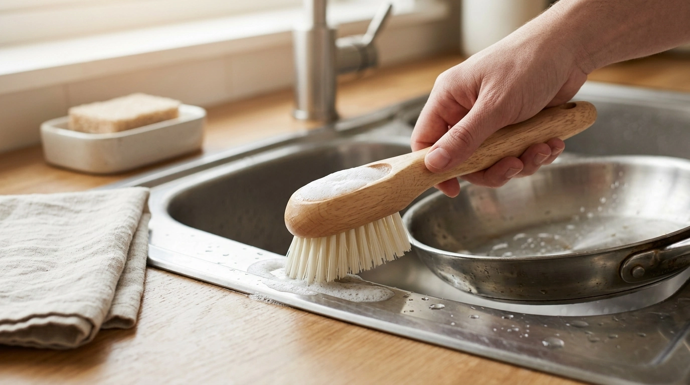 3-in-1 Eco Portable Cleaning Brush with Soap Dispenser