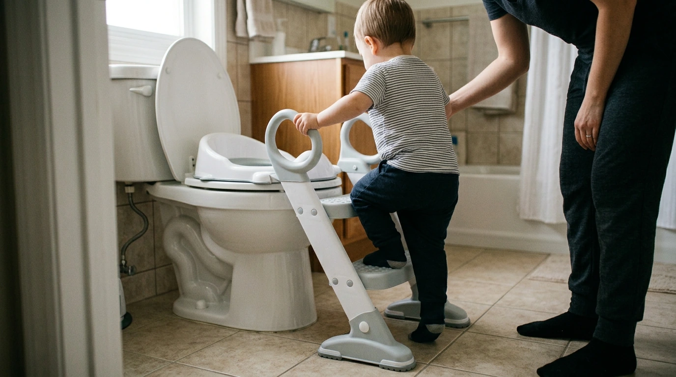 Adjustable Potty Ladder Seat: Non-Slip Toddler Training