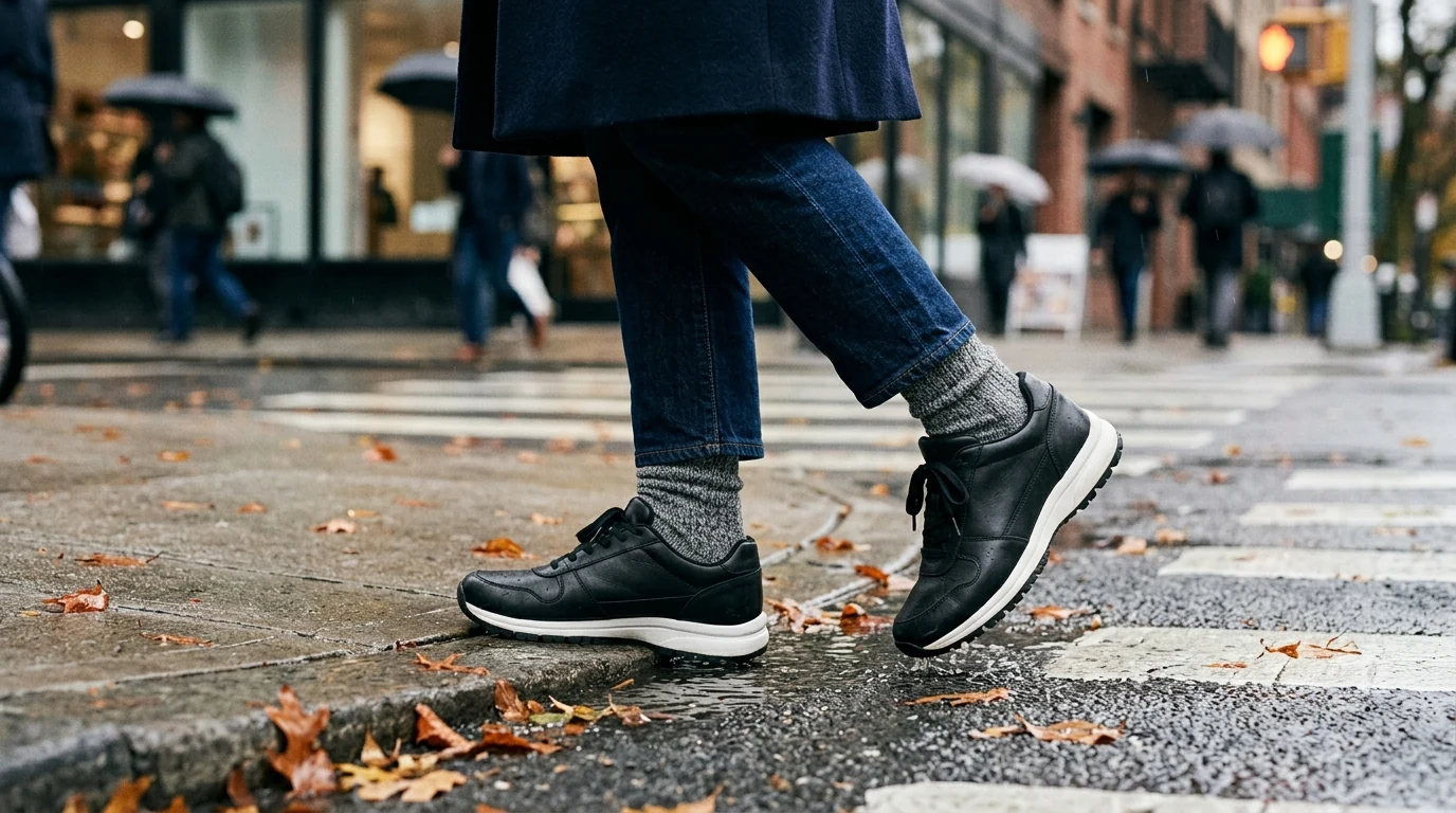 Black Leather New Balance Sneakers for Fall & Winter