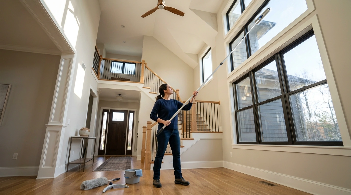Clean High Ceilings & Windows: 30ft Telescoping Kit