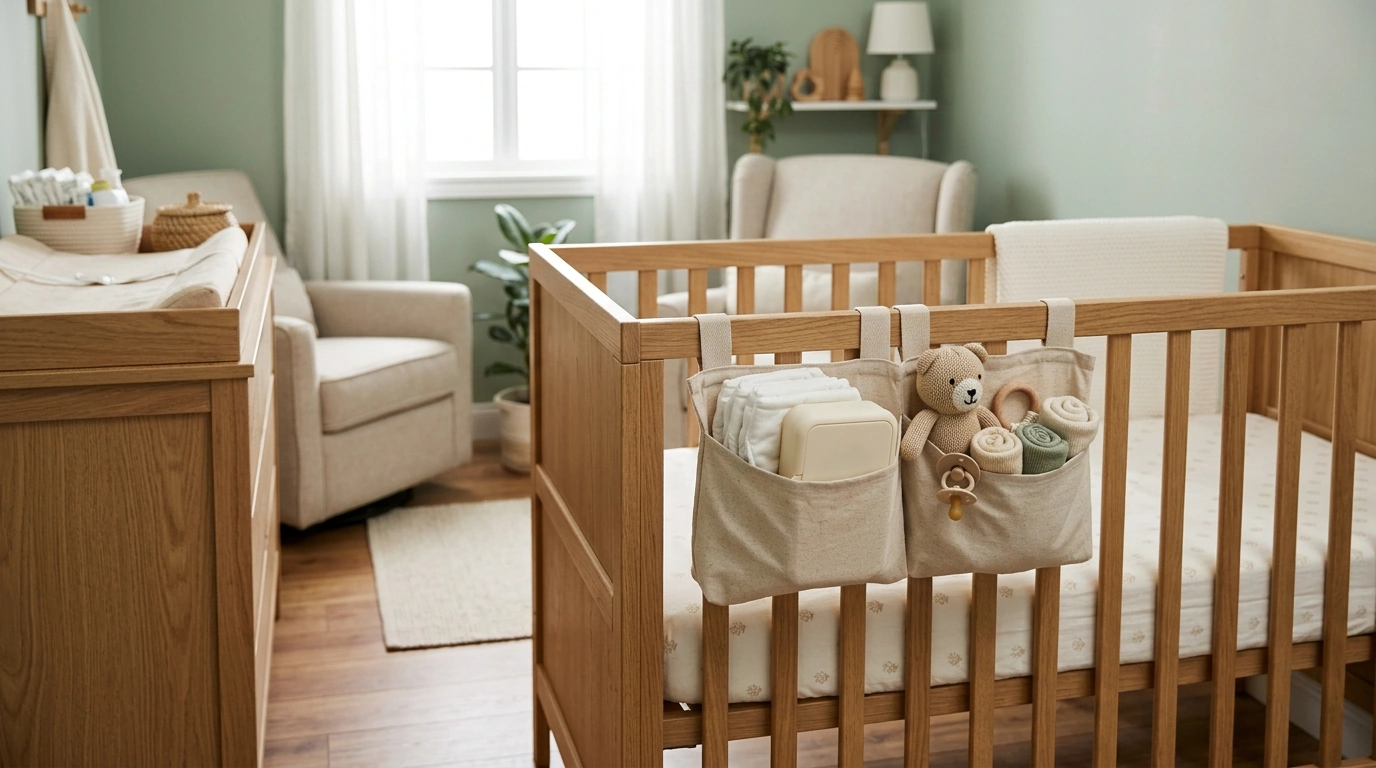 Crib-Side Organizer: Tidy Diapers, Wipes & Toys Fast