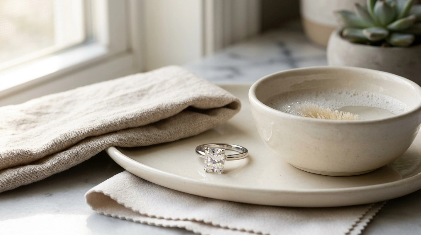 Elegant Moissanite Wedding Ring: Design, Fit & Care