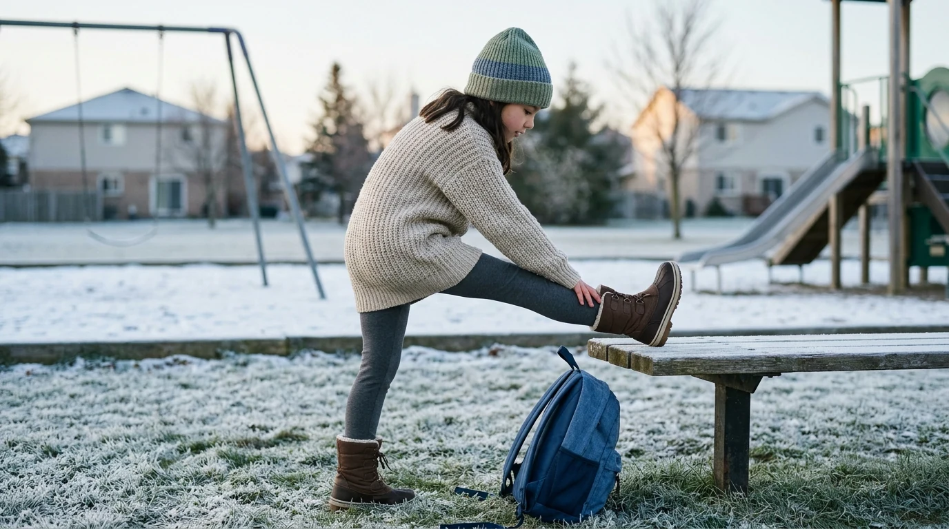 Girls’ Fleece-Lined Yoga Leggings: Warm, Stretchy Fit