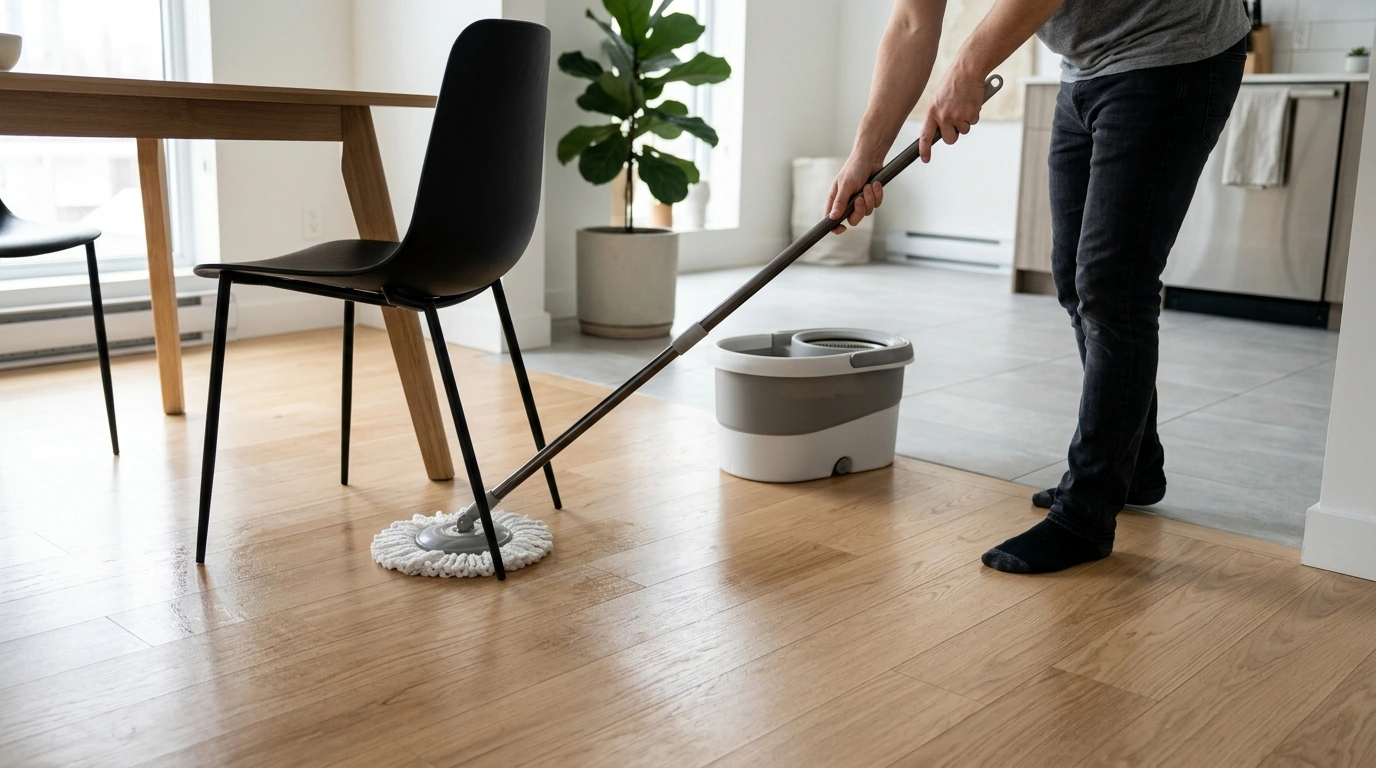 Lightweight Spin Mop for Hard Floors: Streak-Free Clean