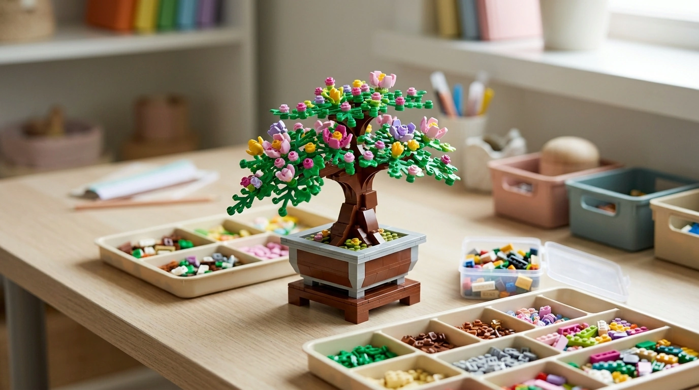Micro Bonsai Bouquet Blocks: Buildable Eternal Flower Décor