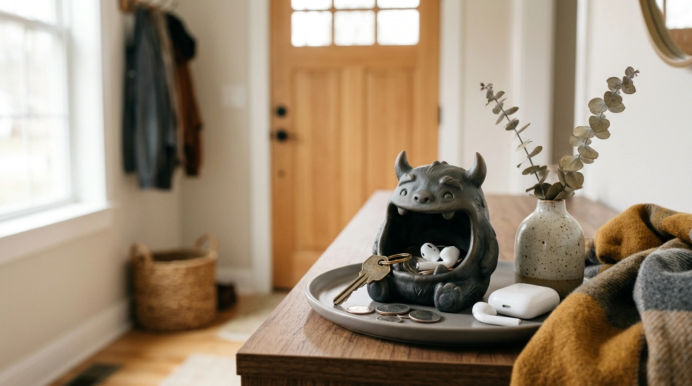 Monster Resin Storage Tank: Cute Catchall Organizer