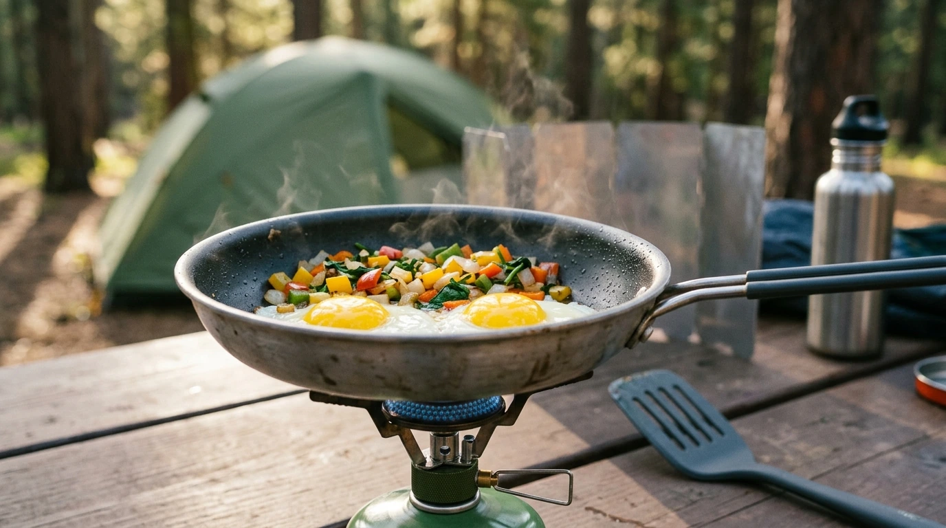 Non-Stick Aluminum Camping Frying Pan: Cook & Clean Fast