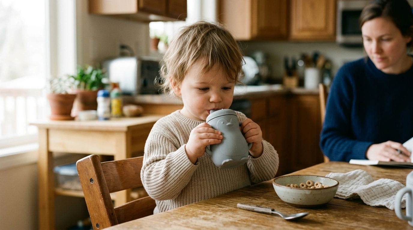 Penguin Silicone Training Cup: Leakproof, BPA-Free