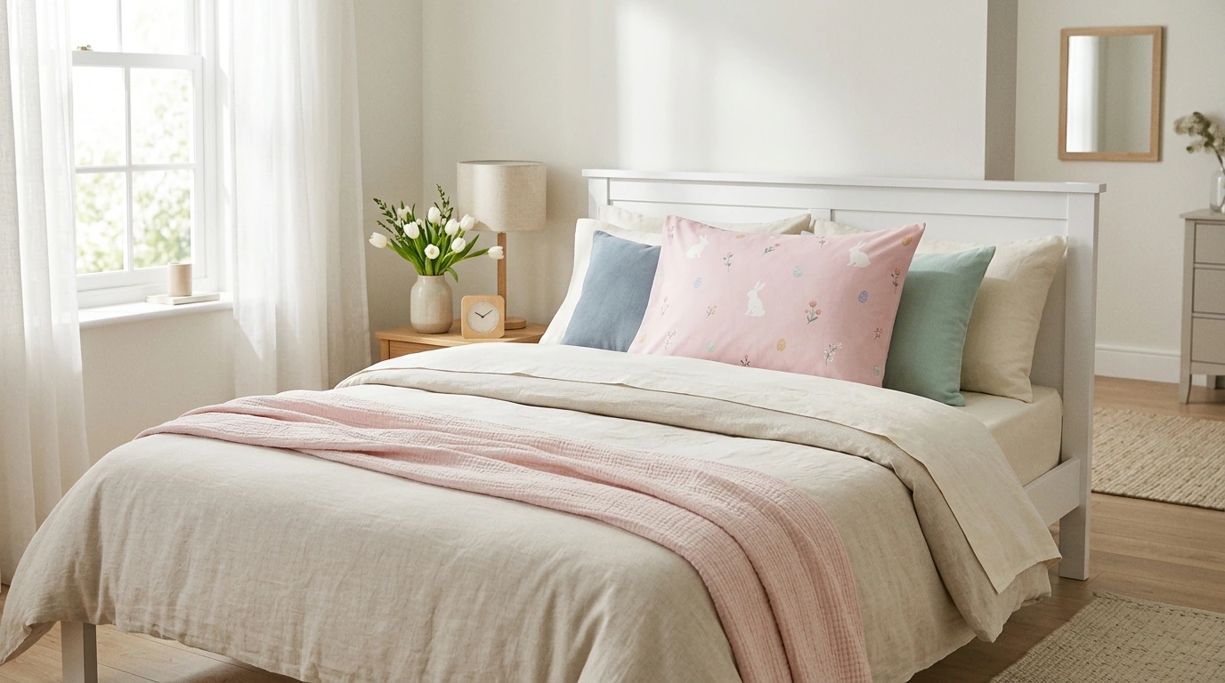 Pink Easter Pillowcase: Easy Spring Bedroom Refresh
