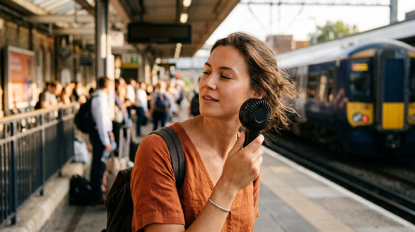 Pocket Turbo Fan: 100-Speed Handheld Cooling Anywhere
