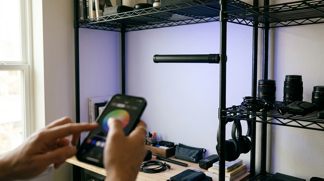 RGB Light Wand: App Control + Magnetic Mount Tips