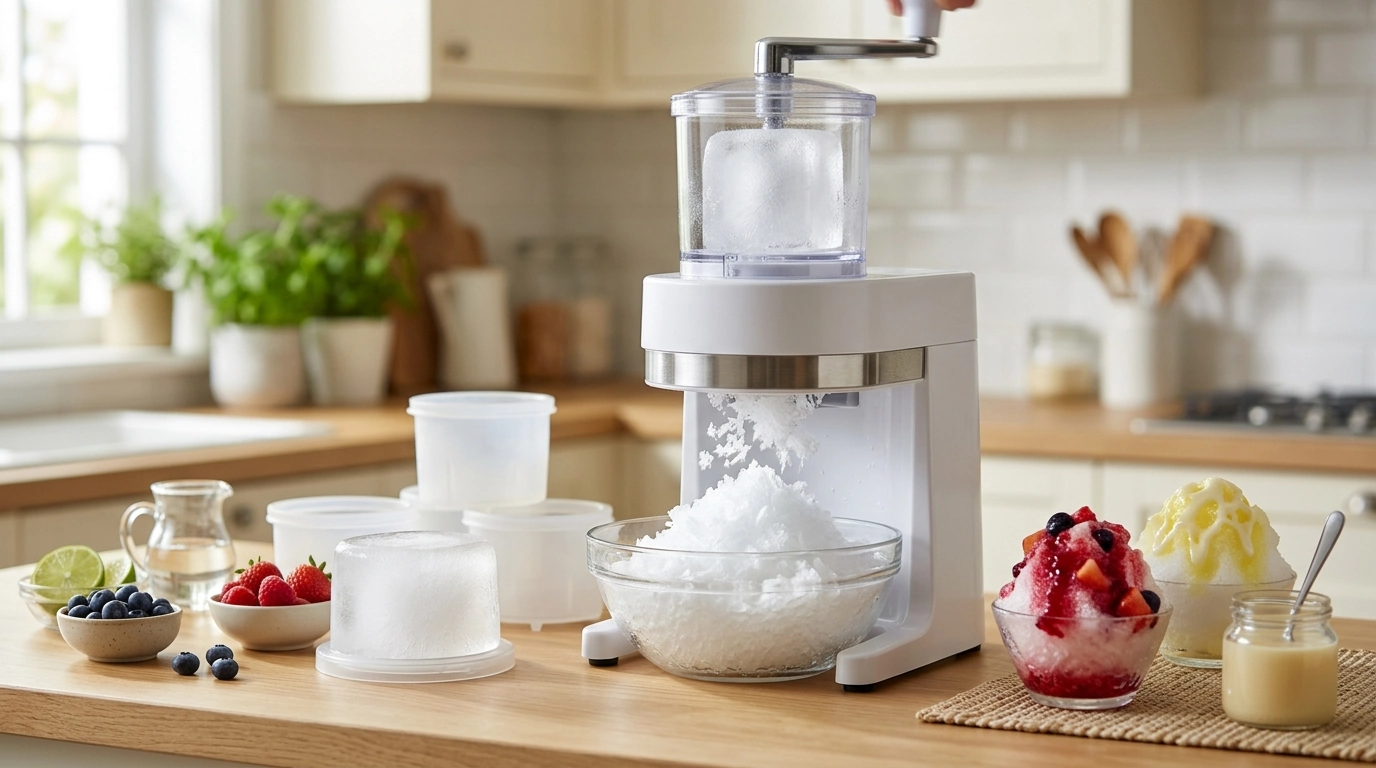 S900A Shaved Ice Machine: Fluffy Snow Cones with Mold Cups