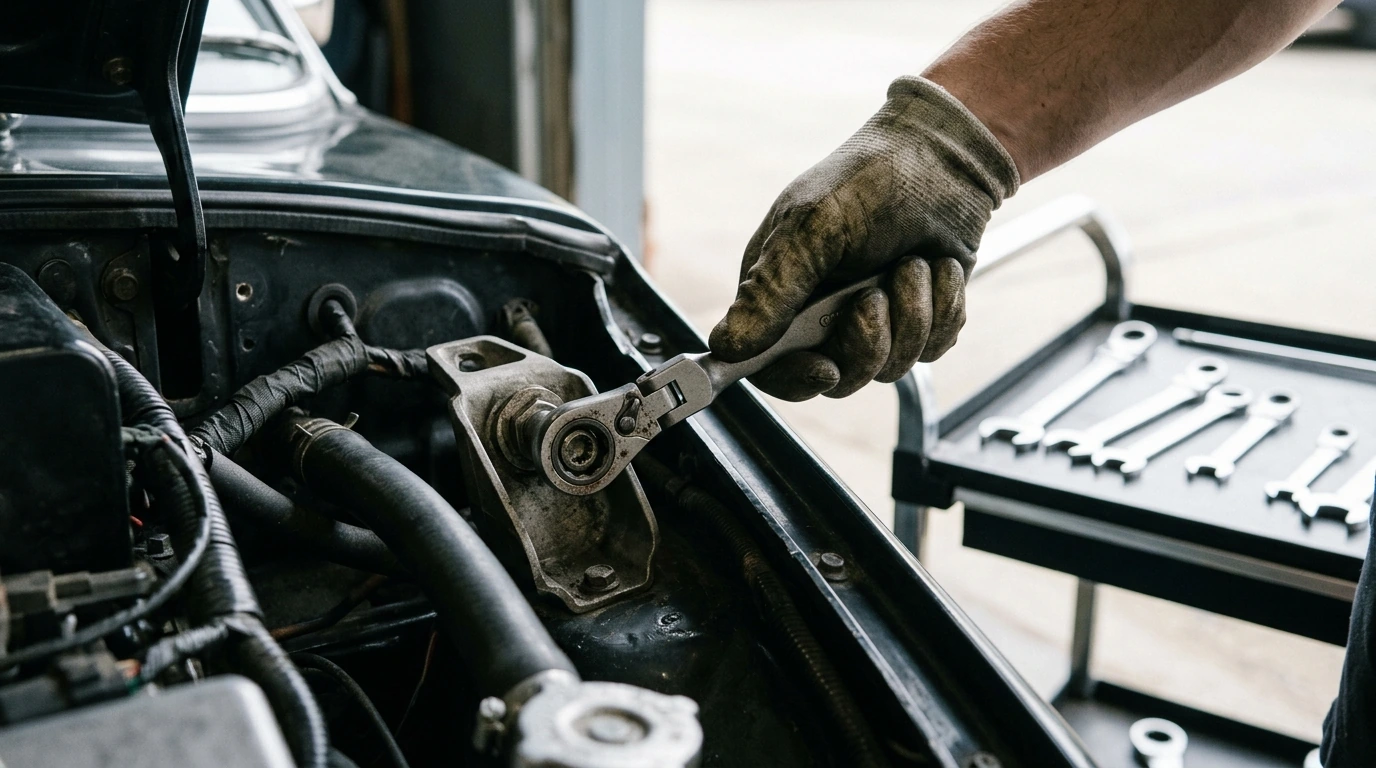 Stubby Flex-Head Ratcheting Wrench Set: Tight-Space Guide