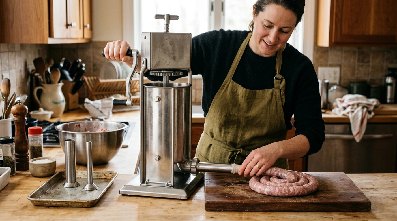 3L Vertical Sausage Stuffer: Easy Stuffing, Clean Links