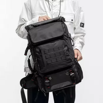 60L Waterproof Men’s Travel Backpack: Shoe + Laptop
