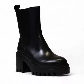 Calvin Klein Black Leather Boots for Fall & Winter