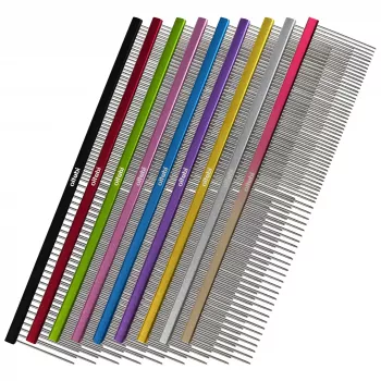 Long-Tooth Stainless Steel Pet Comb for Tangles & Finish