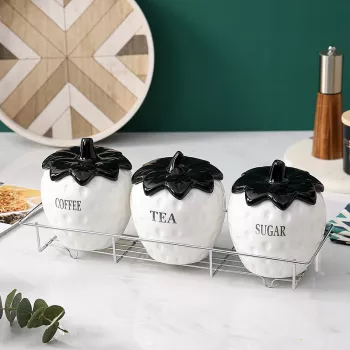 Ceramic Strawberry Jar: Cute Lidded Storage for Kitchen