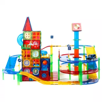 Magnetic Pipe Track Set: Fast Rebuild Marble Runs