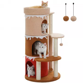 Stable Cat Tree Tower: Sisal Posts + Spacious Top Perch