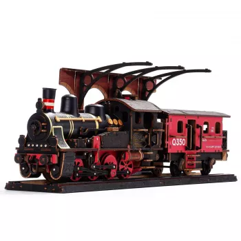 Steam Journey 3D Wooden Train Puzzle: Build & Display
